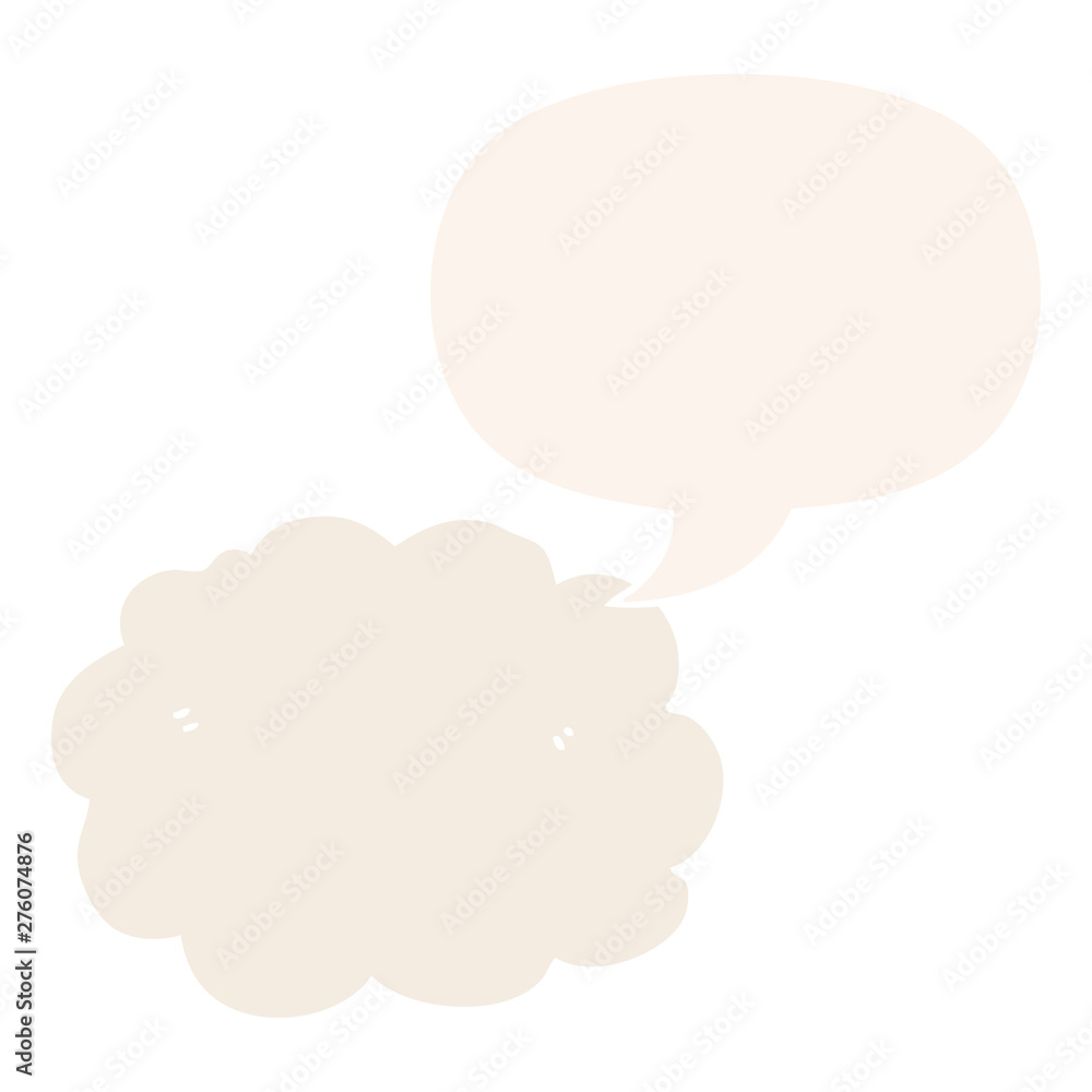 cartoon cloud and speech bubble in retro style cartoon cloud and speech bubble in retro style