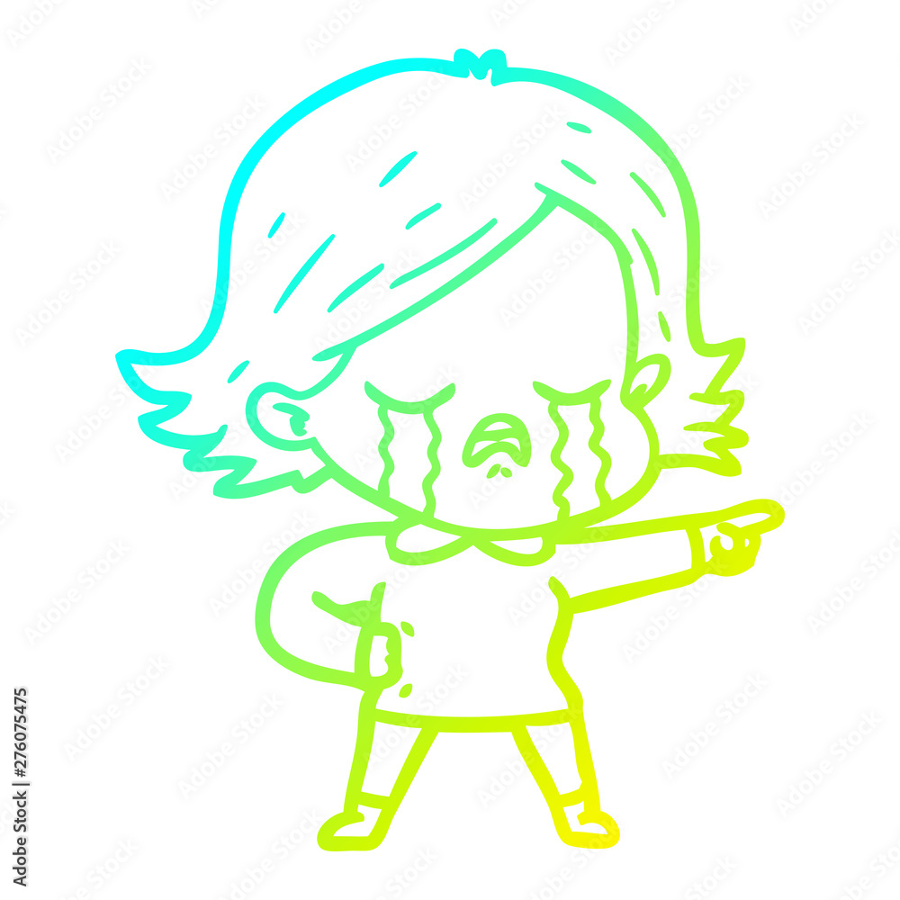 cold gradient line drawing cartoon girl crying cold gradient line drawing cartoon girl crying