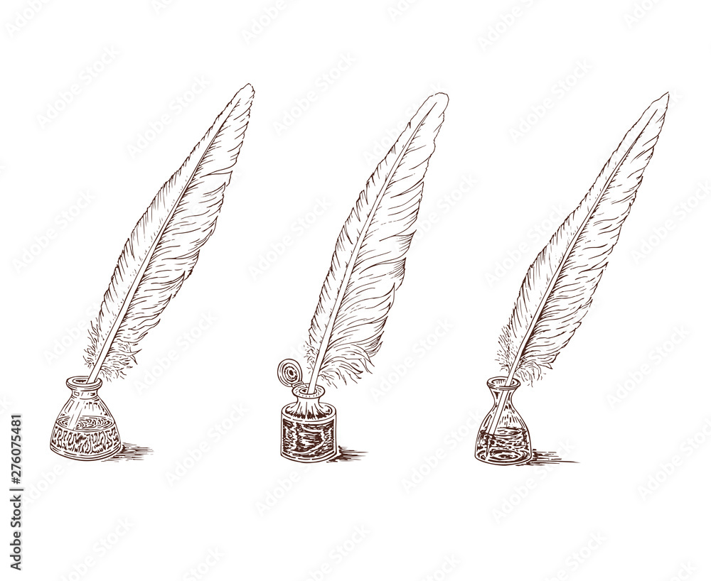 Quill Pen Inkpot Sketch Stock Illustrations – 210 Quill Pen Inkpot Sketch  Stock Illustrations, Vectors & Clipart - Dreamstime