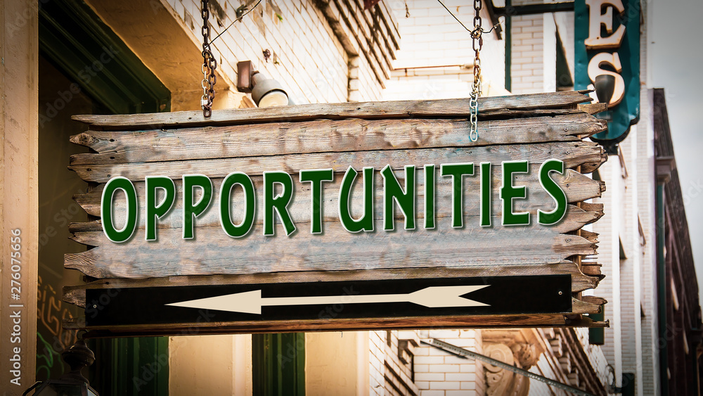 Fototapeta premium Street Sign to Opportunities