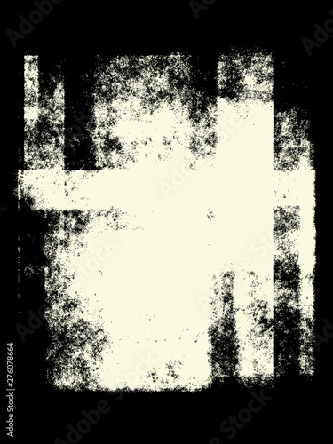 Abstract grunge bitmap background. Monochrome handcrafted vertical composition of irregular graphic elements.