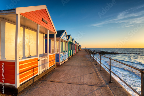 A row of pretty beach huts at Southwold