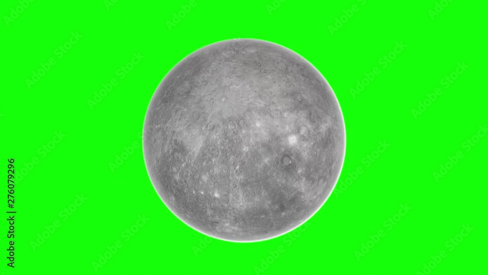 Realistic Planet mercury rotating with Green screen background - mercury doing 360 degree rotation Realistic Planet mercury rotating with Green screen background - mercury doing 360 degree rotation