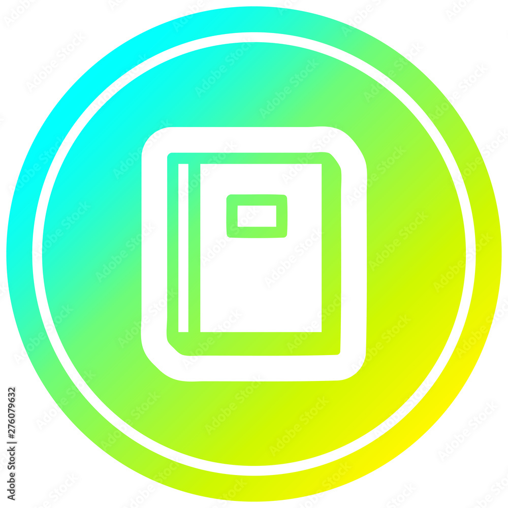 educational book circular in cold gradient spectrum educational book circular in cold gradient spectrum
