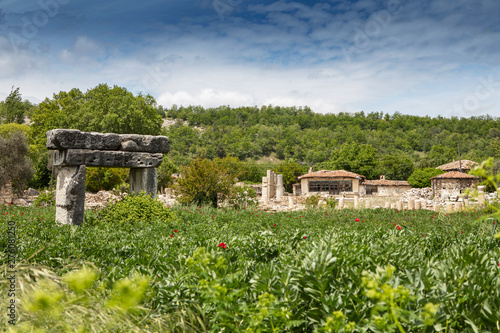 Ancient City of Stratonikeia. Stratonikeia is an ancient city, located inside of the Caria Region. It is now located at today's Eskihisar Village,Mugla Province,Turkey photo