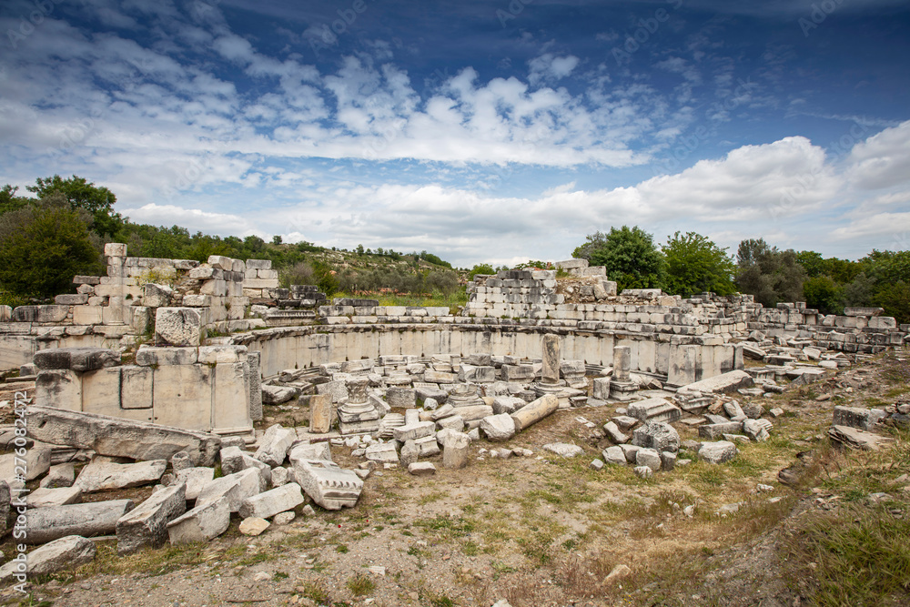 Ancient City of Stratonikeia. Stratonikeia is an ancient city, located inside of the Caria Region. It is now located at today's Eskihisar Village,Mugla Province,Turkey