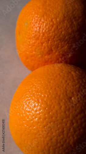 Delicious and healthy two oranges 
