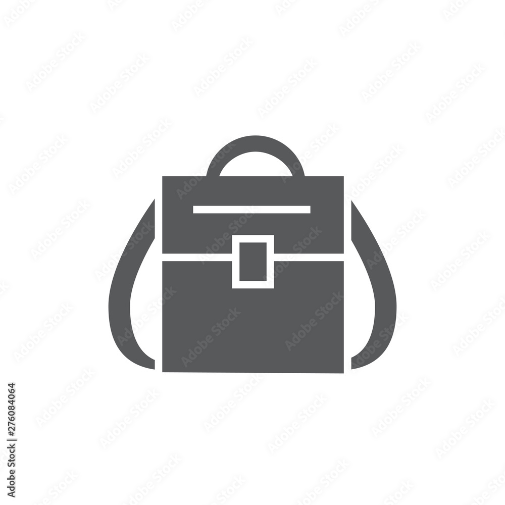 Backpack icon on white background Backpack icon on white background