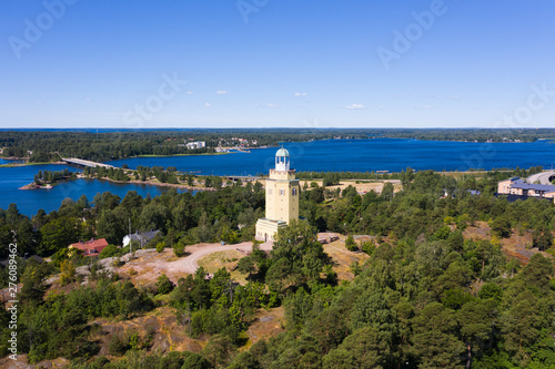 The City Of Kotka. Finland. Haukkavuori Lookout Tower. Bird's-eye view.
