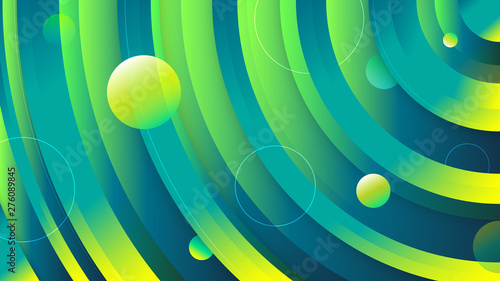 Circle gradient background. Fluid gradient circled shapes composition. Futuristic design posters. Eps10 vector.