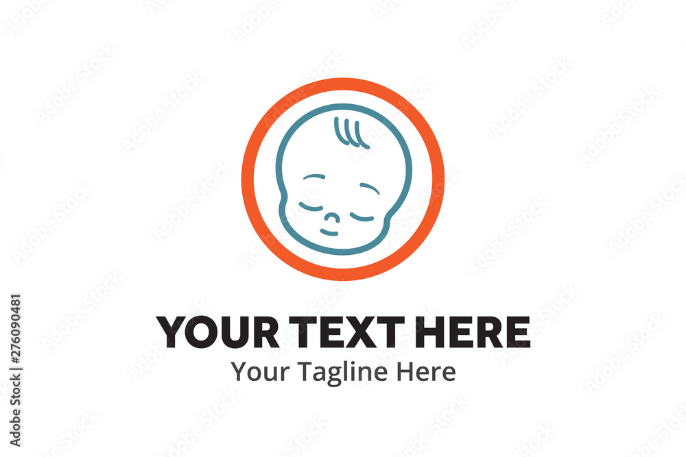 unique baby simple logo creative design in flat style with color . baby logo creative design for identity and shop unique baby simple logo creative design in flat style with color . baby logo creative design for identity and shop