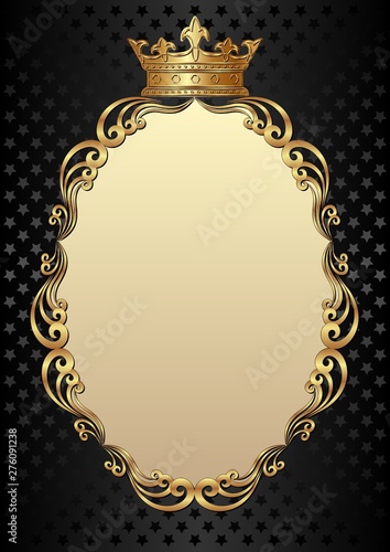 royal background with decorative frame
