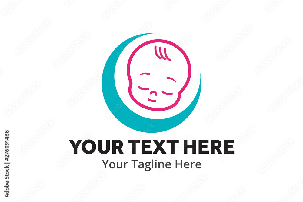 unique baby simple logo creative design in flat style with color . baby logo creative design for identity and shop unique baby simple logo creative design in flat style with color . baby logo creative design for identity and shop
