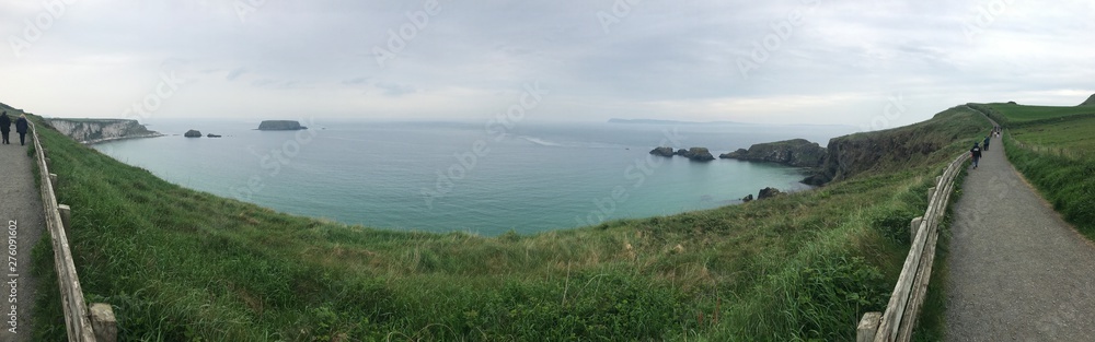 panoramic landscape on irish coast. 