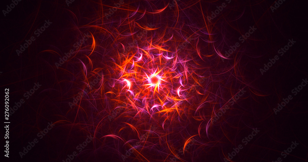 3D rendering abstract round light background