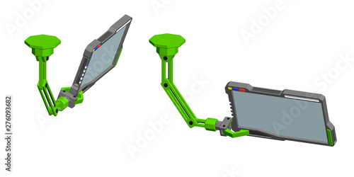 Robotic arm with futuristic...