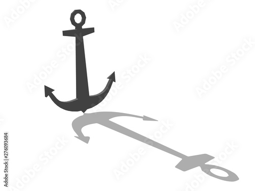Nautical anchor. Isolated o...