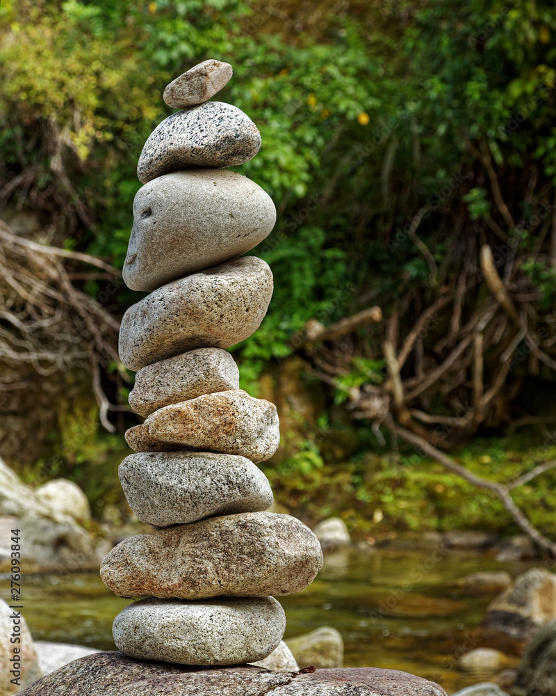 Cairn marking a way point. Abel Tasman National Park, New Zealand