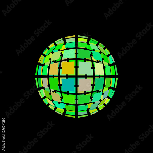 Abstract polygonal broken s...