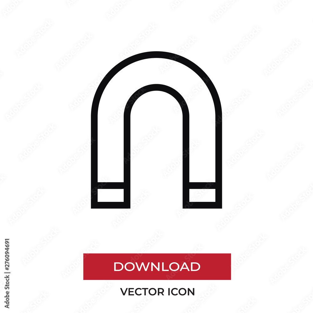 Magnetism vector icon in modern style for web site and mobile app Magnetism vector icon in modern style for web site and mobile app