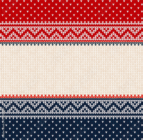 Merry Christmas Happy New Year greeting card frame scandinavian ornaments