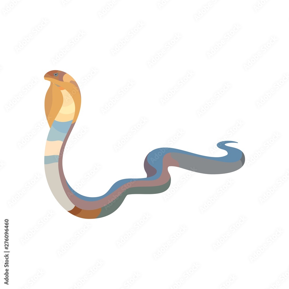 Fototapeta premium Cobra snake icon isolated on white background. Vector