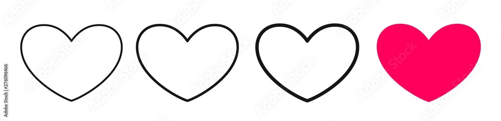 Vector heart sign, icon, design element for website, ui, online store, app.