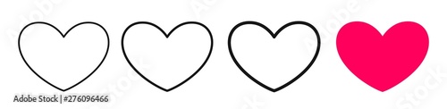 Vector heart sign, icon, design element for website, ui, online store, app.
