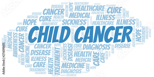 Child Cancer word cloud. Ve...