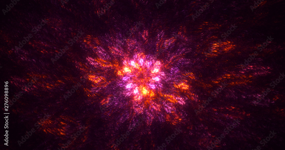 3D rendering abstract red fractal light background 3D rendering abstract red fractal light background