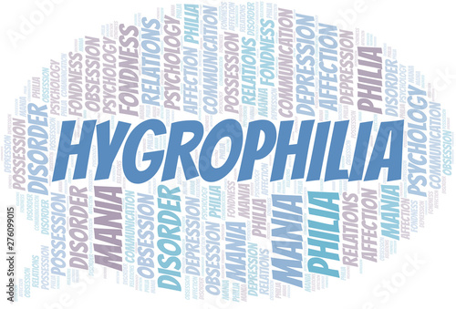 Hygrophilia word cloud. Type of Philia.