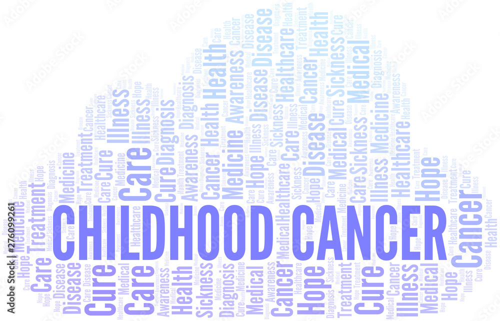 Fototapeta premium Childhood Cancer word cloud. Vector made with text only.