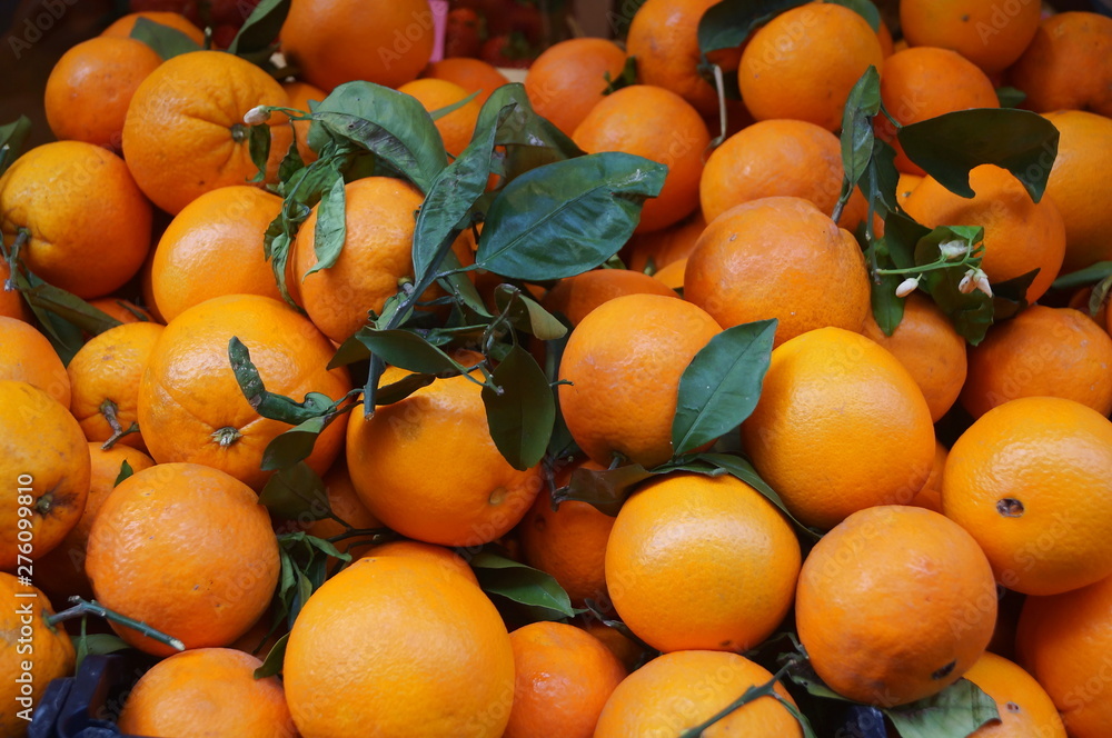 Orange crate at the market