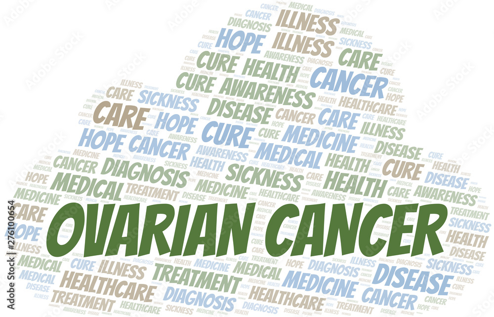 Ovarian Cancer word cloud. Vector made with text only. Ovarian Cancer word cloud. Vector made with text only.