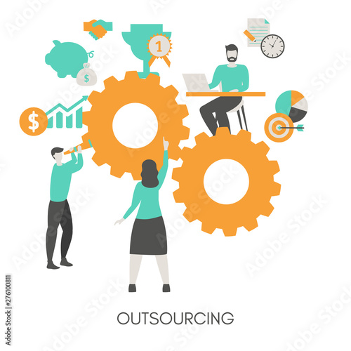Business and outsourcing concept.