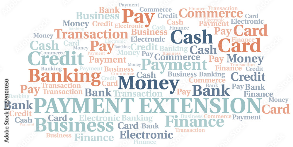 Payment Extension word cloud. Vector made with text only. Payment Extension word cloud. Vector made with text only.