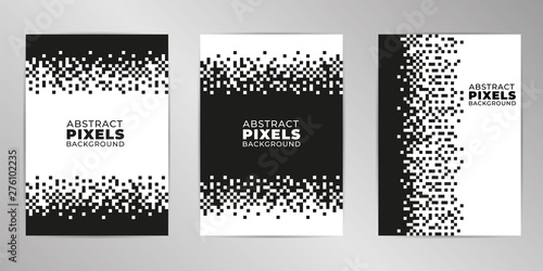 Pixel cover design background set A4 format. photo