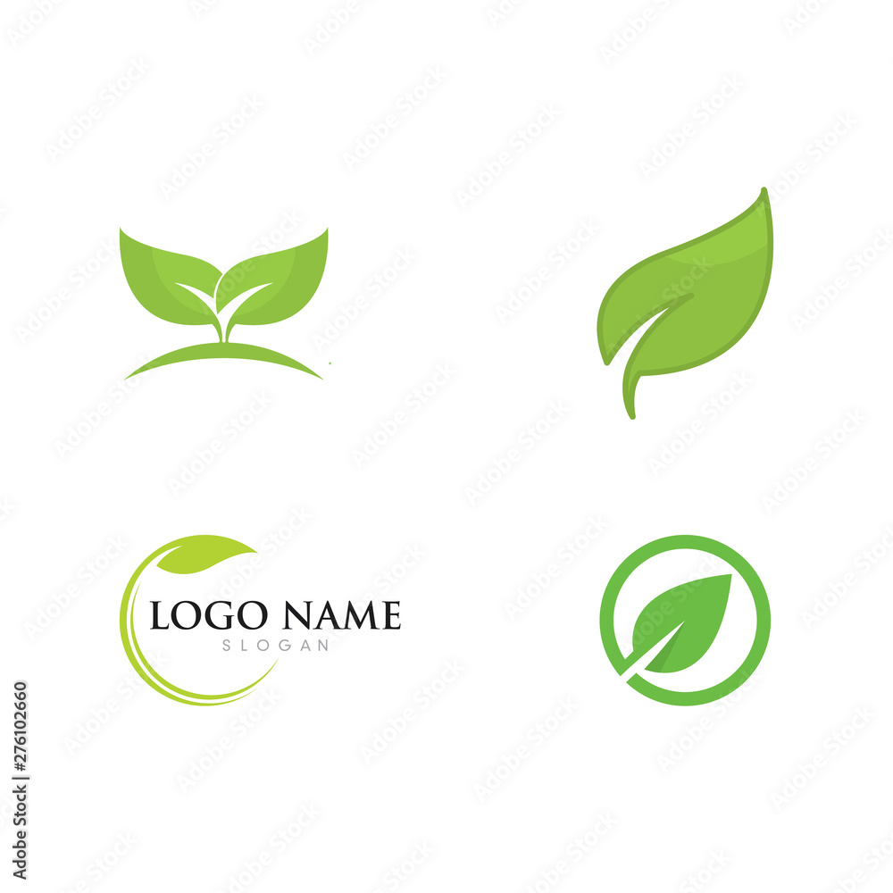 Logos of green leaf ecology nature element vector icon Logos of green leaf ecology nature element vector icon
