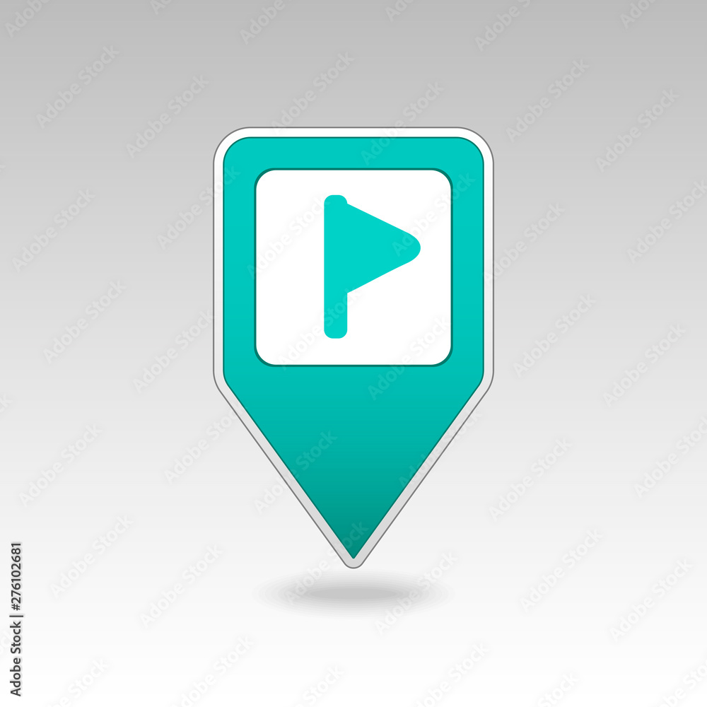 Flag pin map icon. Map pointer. Map markers Flag pin map icon. Map pointer. Map markers