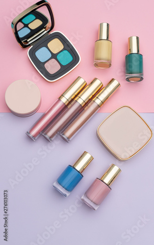 Set of assorted makeup accessories