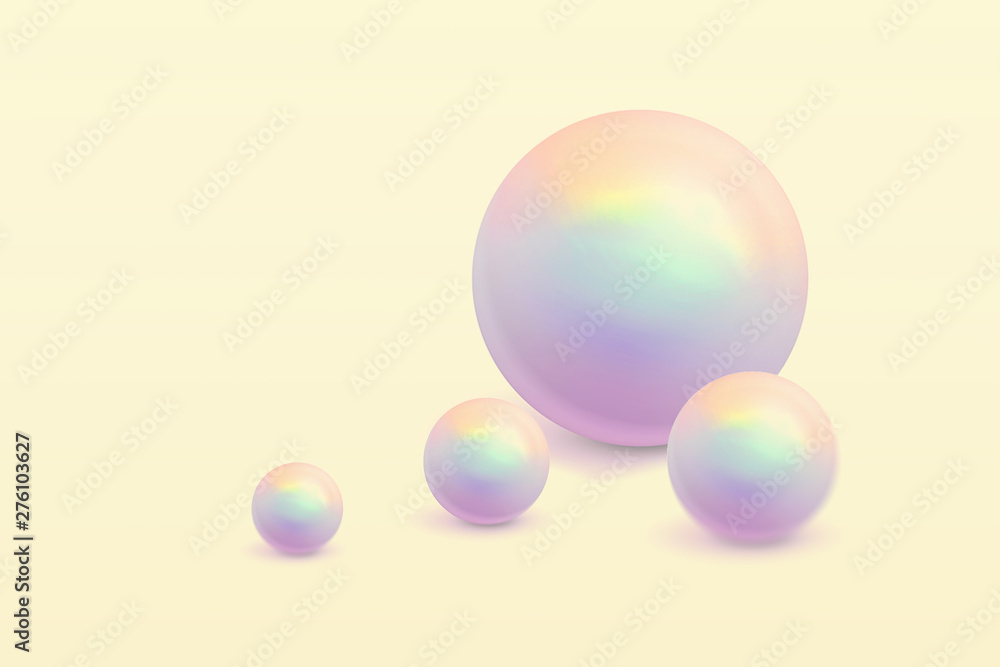 Shiny pearls on soft pink background. Luxury beautiful shining jewellery background with rose pearl. Realistic single shiny natural rainbow sea pearl with light effects. 3D render. Shiny pearls on soft pink background. Luxury beautiful shining jewellery background with rose pearl. Realistic single shiny natural rainbow sea pearl with light effects. 3D render.