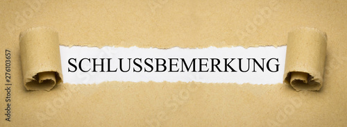 Schlussbemerkung
