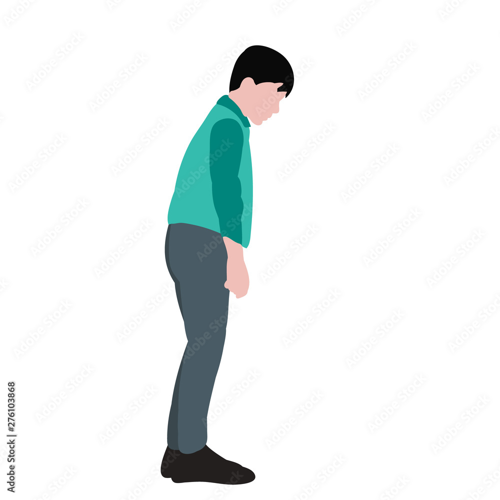 child in flat style, friendship, boy is walking child in flat style, friendship, boy is walking