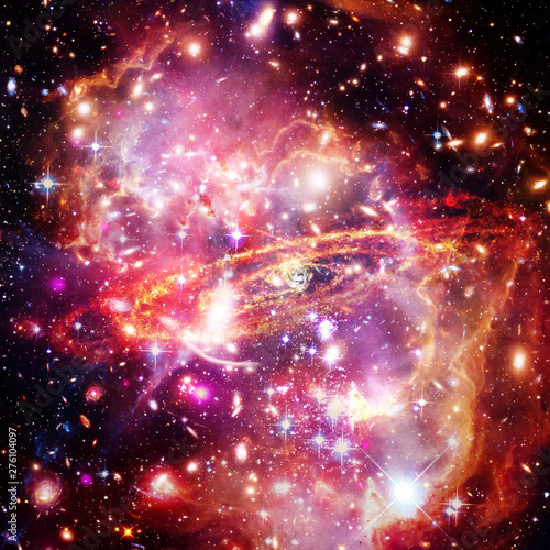 Fototapeta Naklejka Na Ścianę i Meble -  Space Background with Colorful Galaxy Cloud Nebula. The elements of this image furnished by NASA.