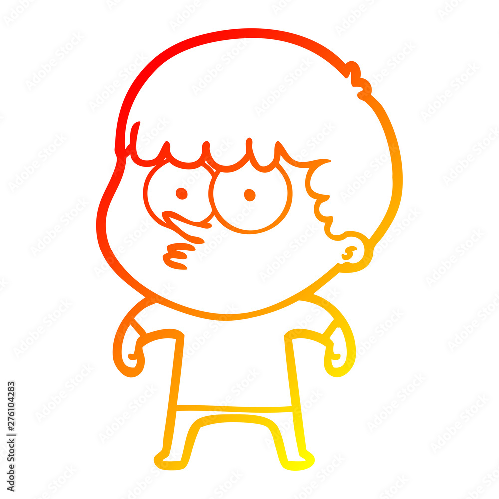 warm gradient line drawing cartoon curious boy warm gradient line drawing cartoon curious boy