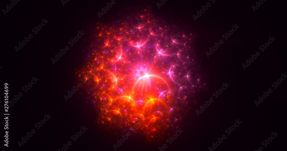 Fototapeta premium 3D rendering abstract round light background