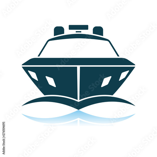 Motor Yacht Icon Front View