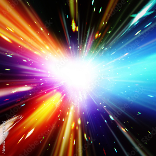 Vivid colorful background with starburst. Abstract radial lines fading into background. The elements of this image furnished by NASA.
