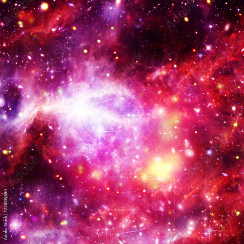 Glaxies and nebula in deep space. Star cluster. The elements of this image furnished by NASA. © wowinside