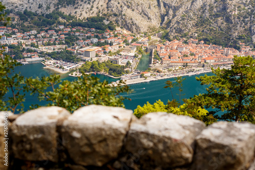 Kotor, Montenegro. Seen from above photo